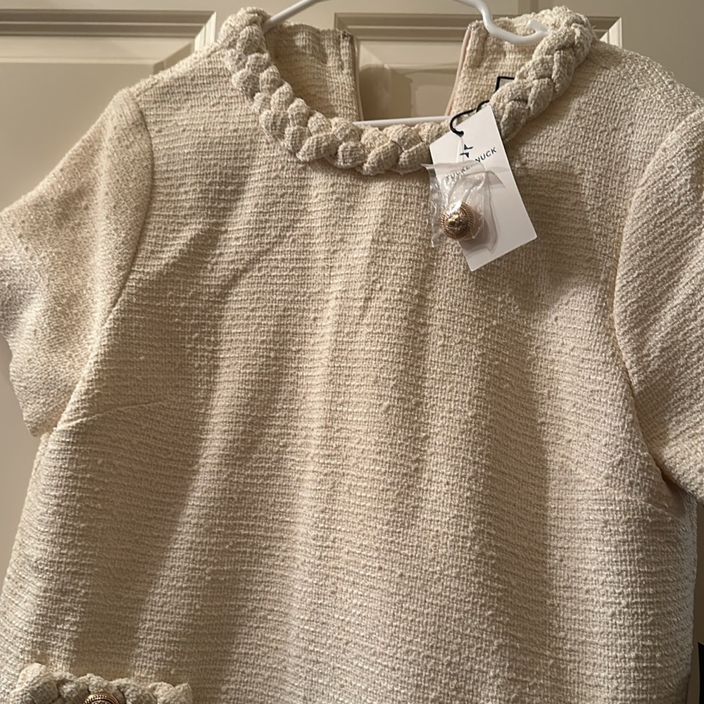 Tuckernuck Pearl White Tweed Jackie Dress - Picture 4 of 6